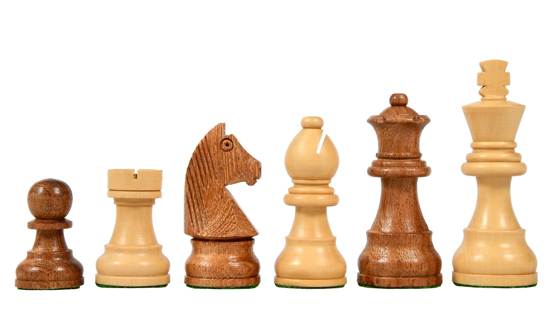 Jeu d'Échecs de Tournoi <br>en Bois d'Acajou Numéroté