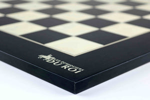 Plateau d'Échecs Noir et Blanc <br>en Bois d'Érable et de Peuplier