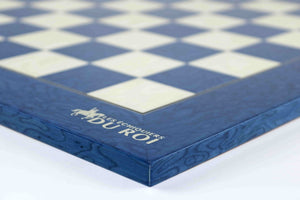 Échiquier Bleu et Blanc <br>en Bois de Frêne