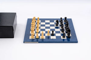 Jeu d’Échecs Saphir en Loupe de Frêne et Buis — photo 3
