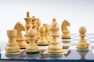 Jeu d’Échecs Saphir en Loupe de Frêne et Buis — photo 5