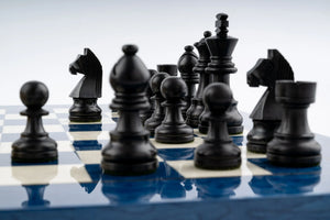 Jeu d’Échecs Saphir en Loupe de Frêne et Buis — photo 6