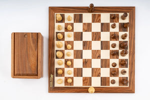 Jeu d'Échecs Symphonie en Bois de Palissandre — vue du dessus