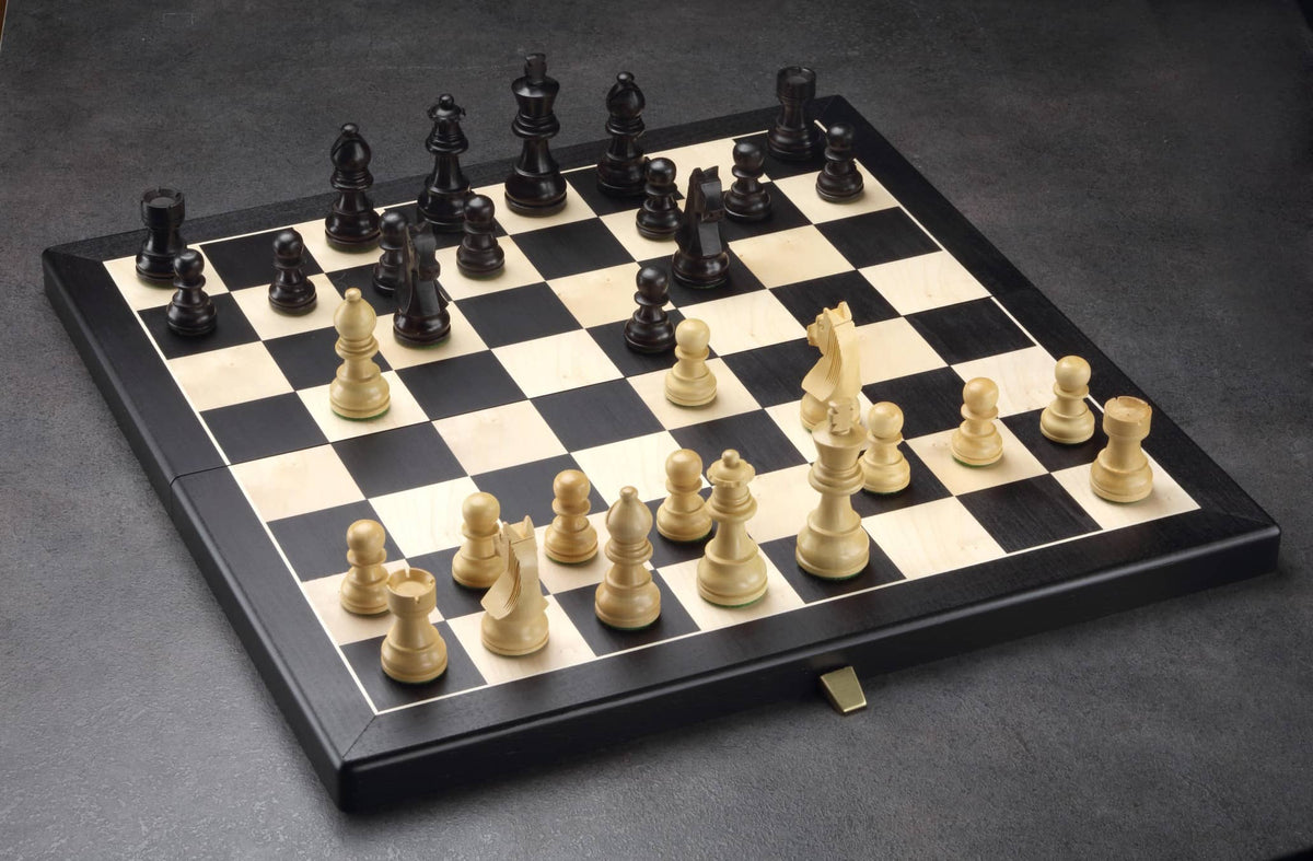 Jeu d’Échecs Contemporain <br>Noir & Érable