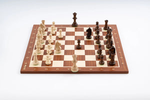 Jeu d'Échecs Victoire en Bois d'Acajou — vue d’ensemble 2