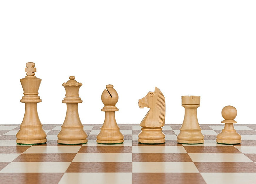 Jeu d'Échecs Taille Moyenne<br> en Bois d'Acajou