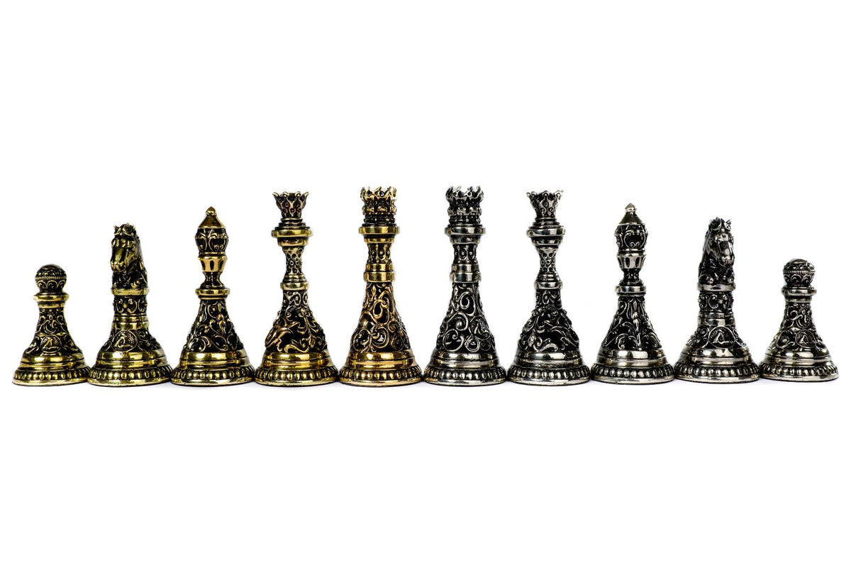 Pièces d'échecs <br>en Bronze Forgé