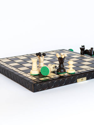 Pièces d'échecs noires