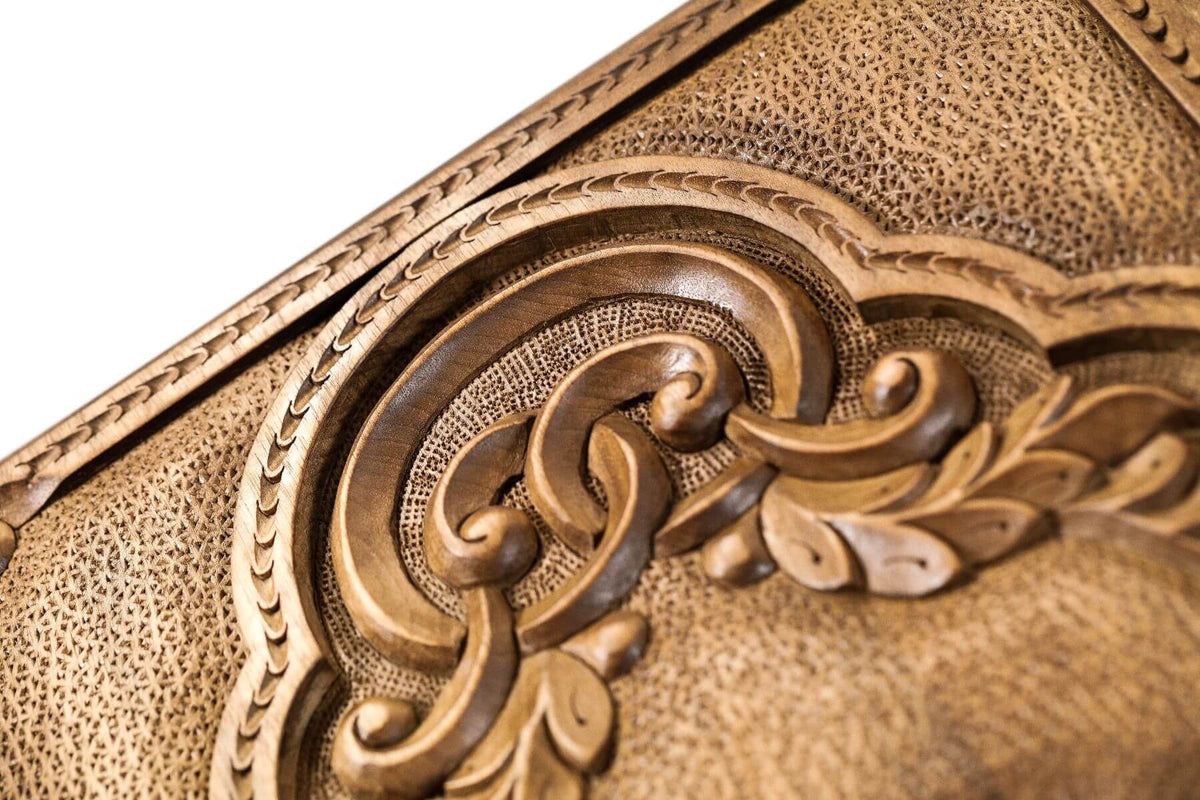 Backgammon Bois Ancien Pions Noirs