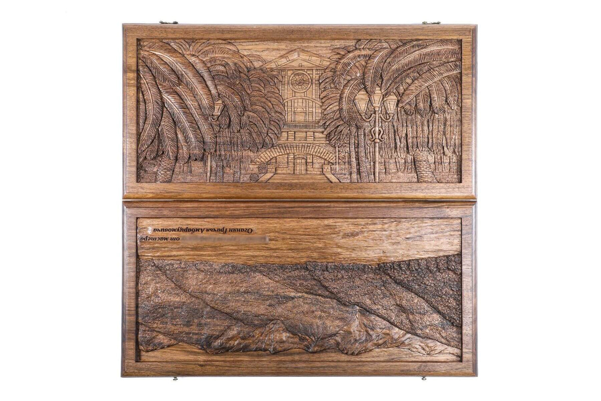 Backgammon en Bois de Luxe Chêne
