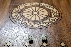 Backgammon en Bois de Luxe Dés