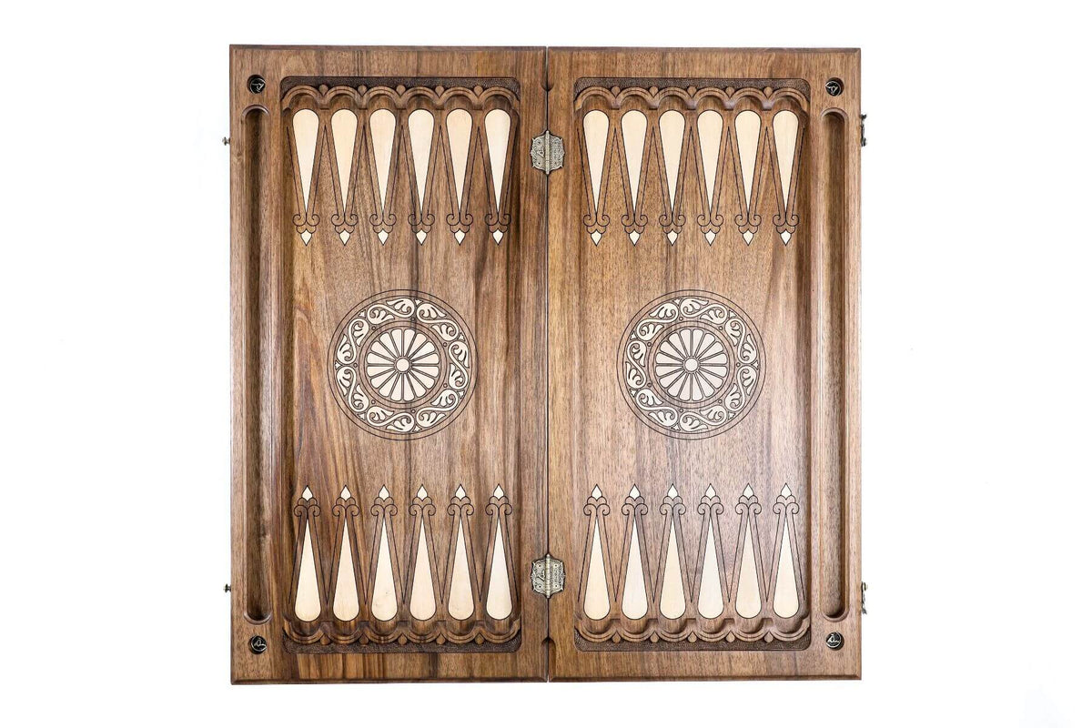 Backgammon en Bois de Luxe Motifs Arméniens