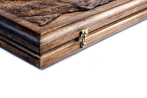 Backgammon en Bois de Luxe Serrure
