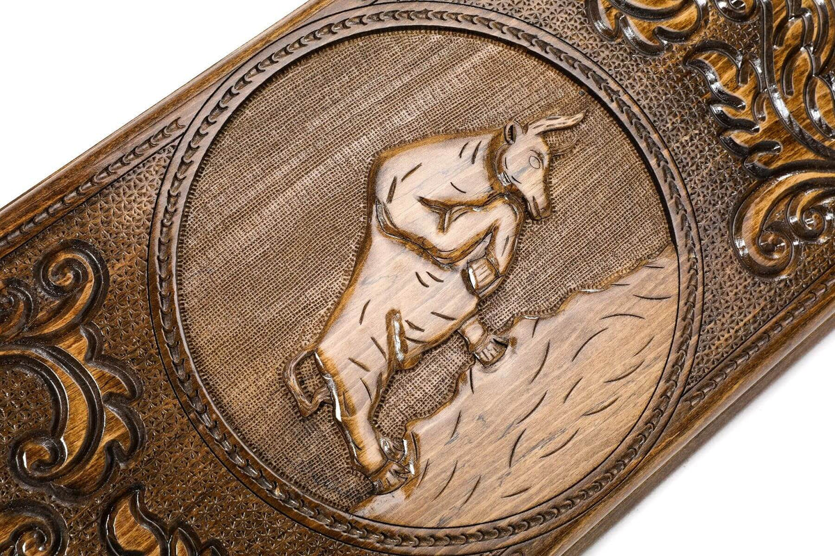 Plateau de Backgammon en Bois Marqueté de Luxe