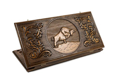 Plateau de Backgammon <br>en Bois Marqueté