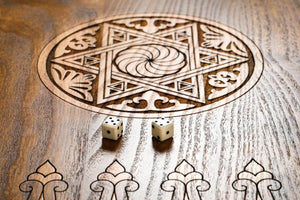 Jeu de Backgammon en Bois Dés