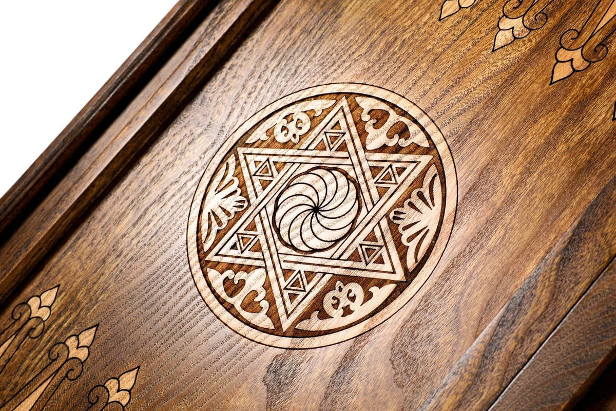 Jeu de Backgammon en Bois Pions Noirs