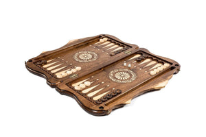 Backgammon de Voyage de Luxe Pions Blancs
