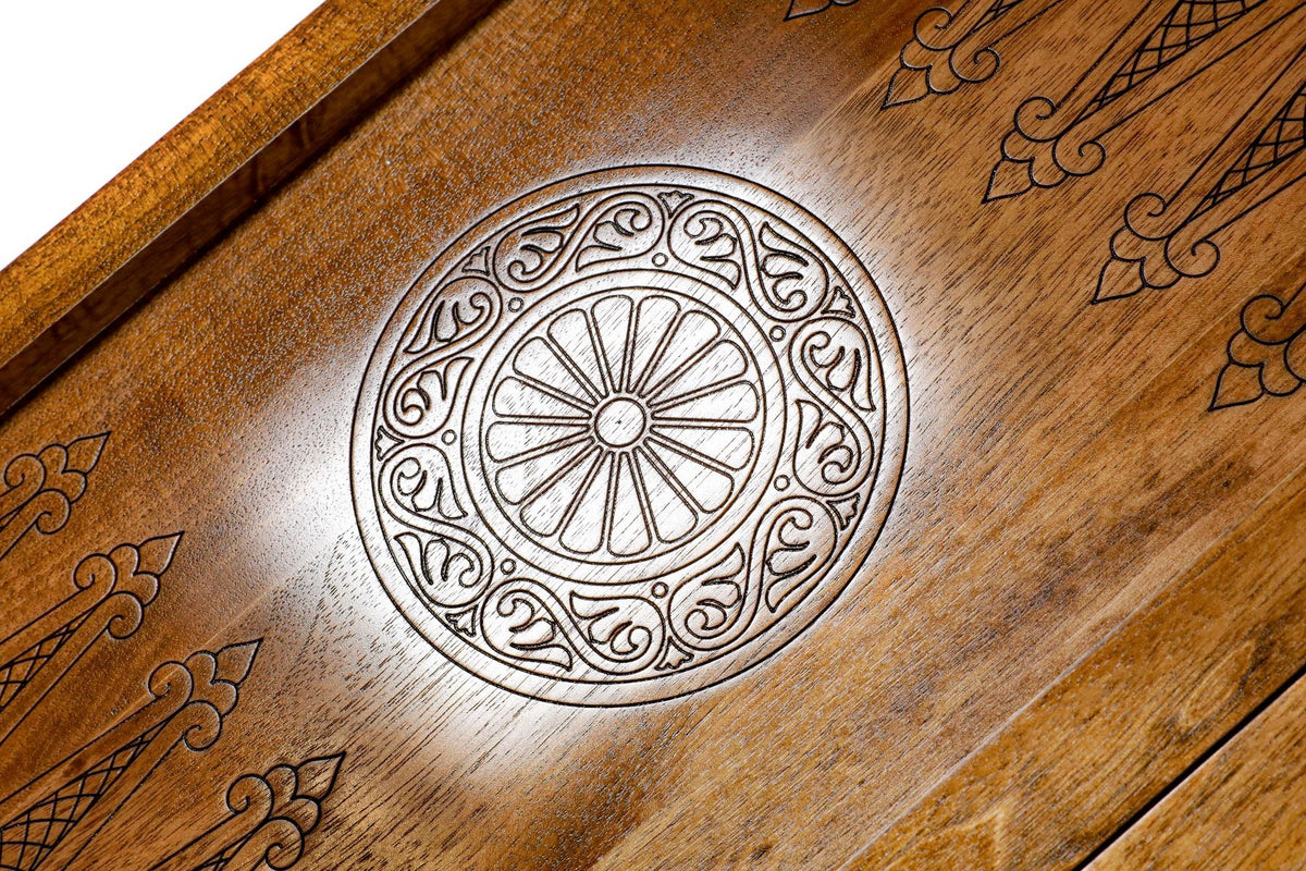 Plateau de Backgammon Artisanal <br>Arbre Grenadier