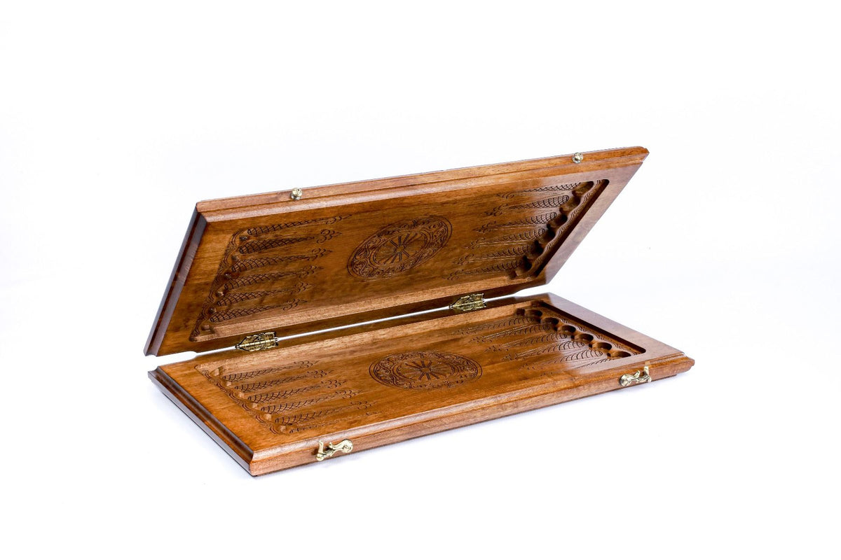 Plateau de Backgammon Artisanal <br>Arbre Grenadier