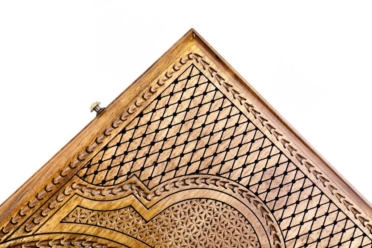 Plateau de Backgammon Artisanal <br>Arbre Grenadier