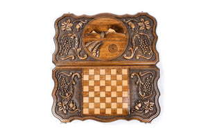 Plateau de Backgammon Haut de Gamme Damier