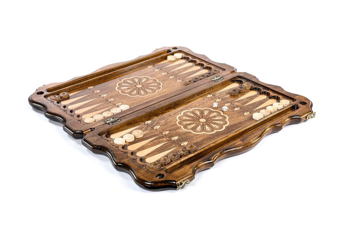 Plateau de Backgammon Haut de Gamme Pions Noirs