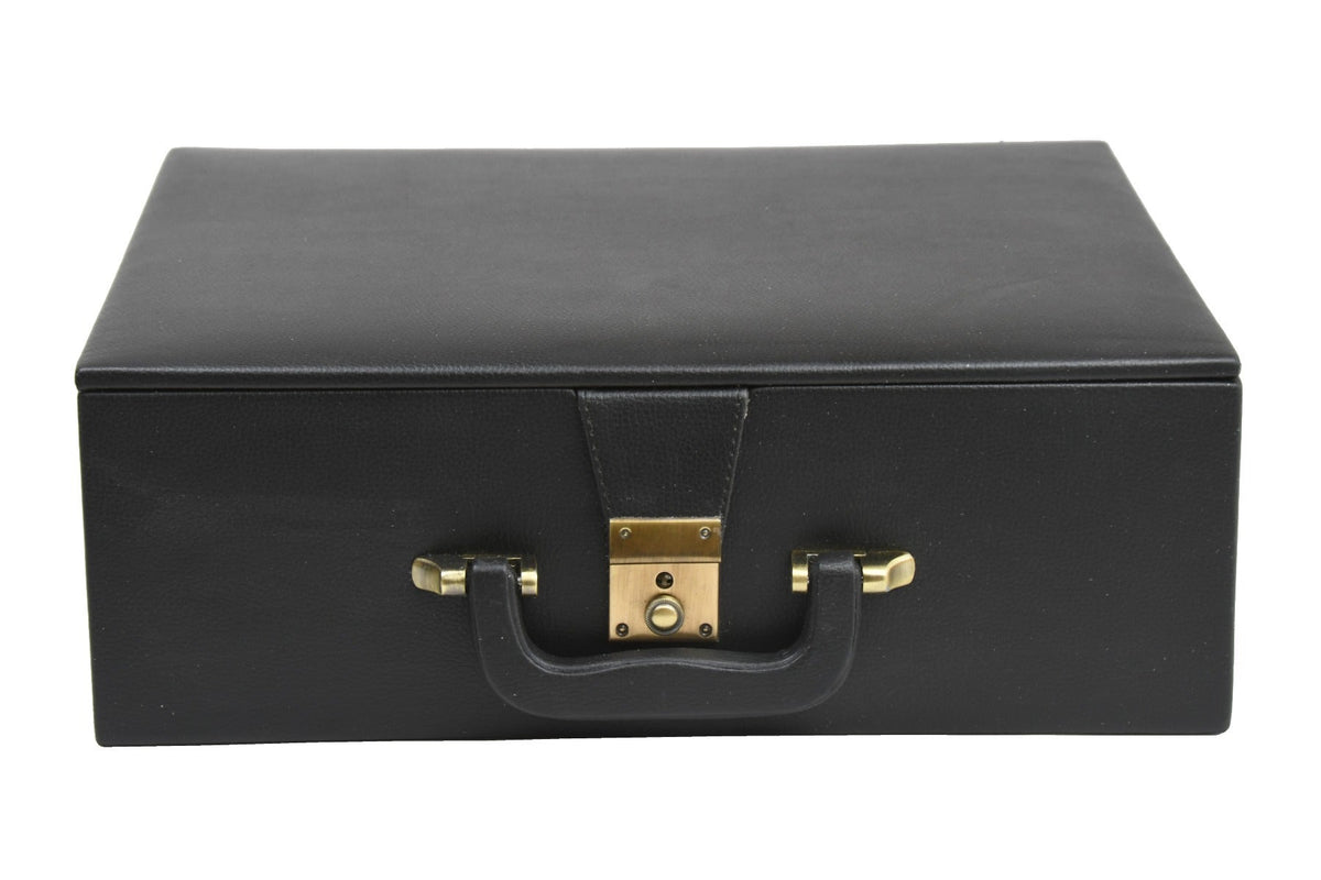 Coffret Pièces d'échecs <br>Velours Beige à Double étages