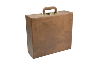 Coffret Pièces d'échecs <br>Velours Beige à Double étages