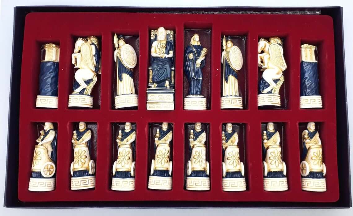 Échiquier en Albâtre Grèce Antique Cavalier