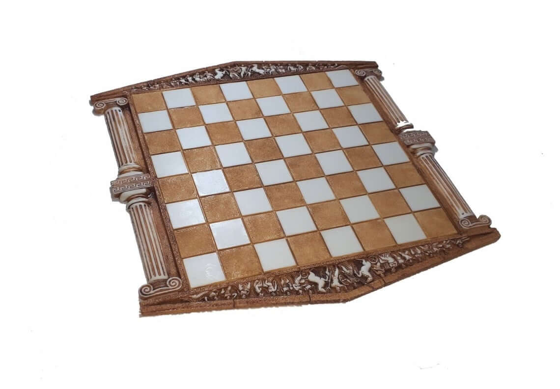 Échiquier en Albâtre Grèce Antique Pions