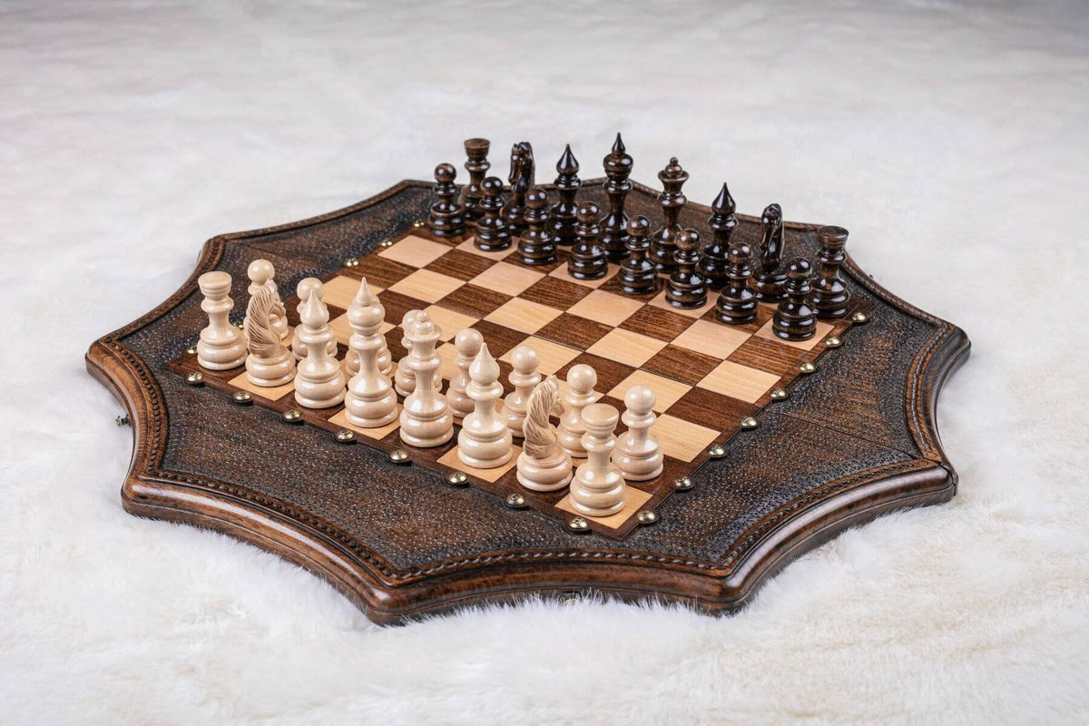 Échiquier en Bois Ancien