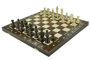 Echiquier en Bois avec Backgammon Roi