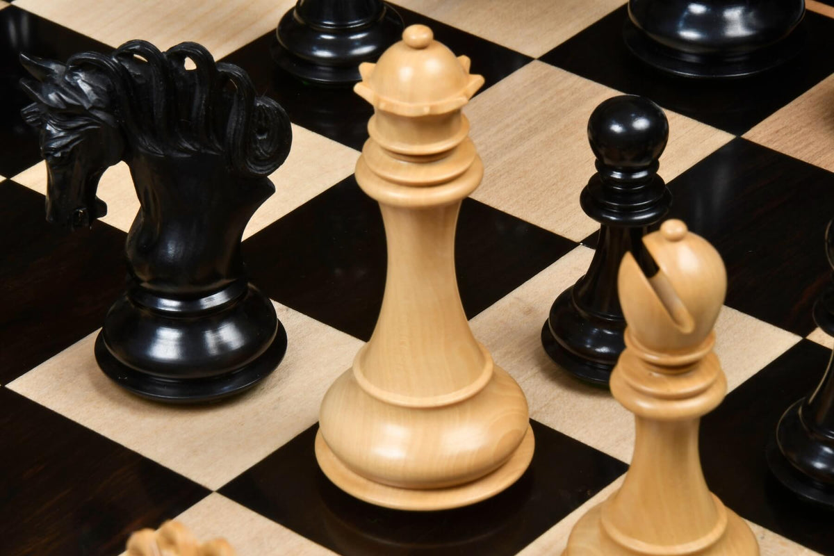 Échiquier en Bois Noir Luxe