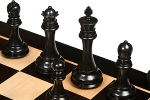 Échiquier en Bois Noir Pions Noirs