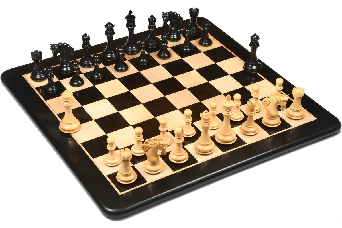 Échiquier en Bois Noir