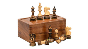 Échiquier Brillant <br>en Bois d'Ébène et de Buis