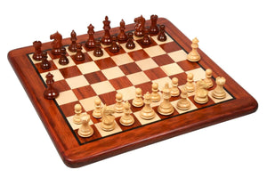 Échiquier Contemporain <br>avec Pièces en Bois de Rose