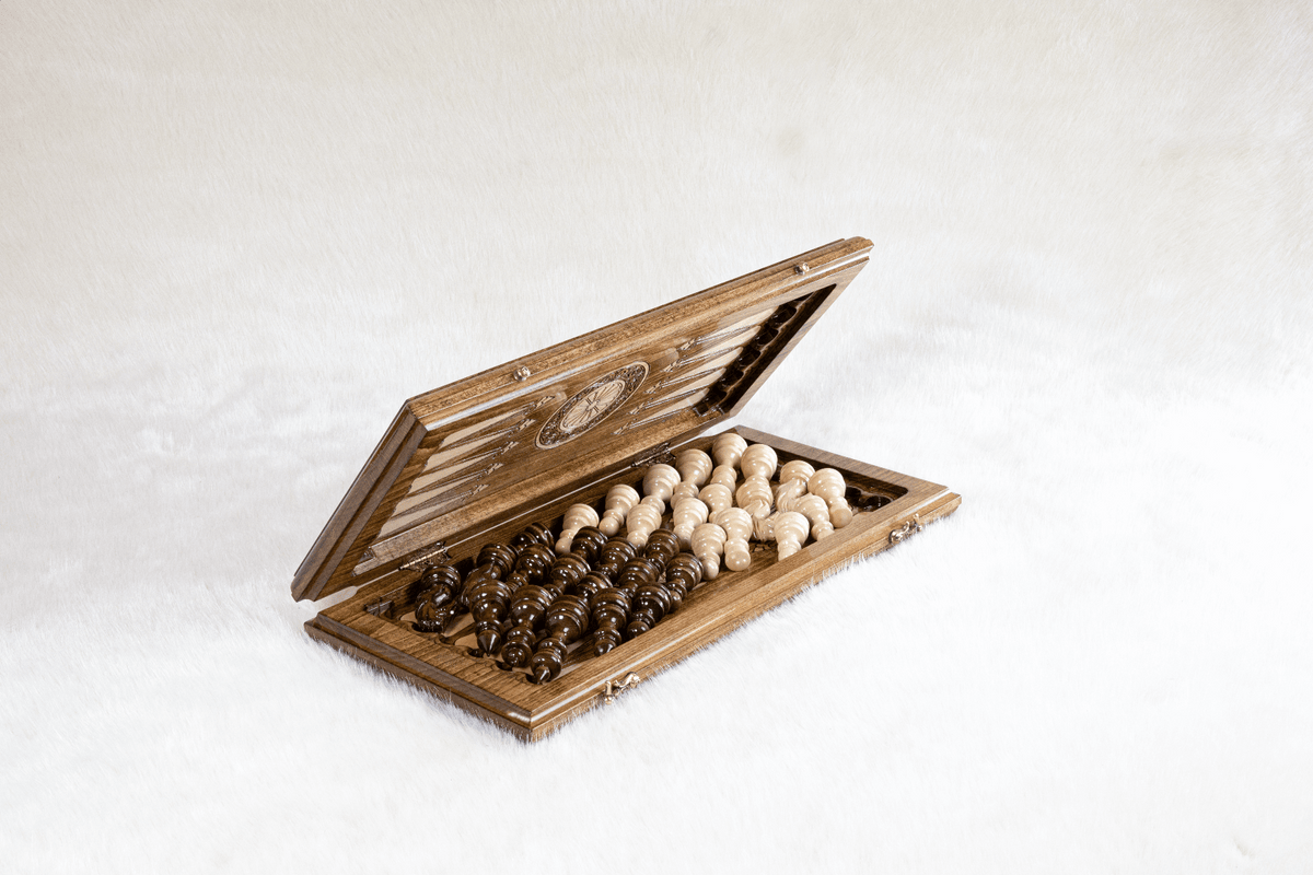 échiquier backgammon decoration pliable