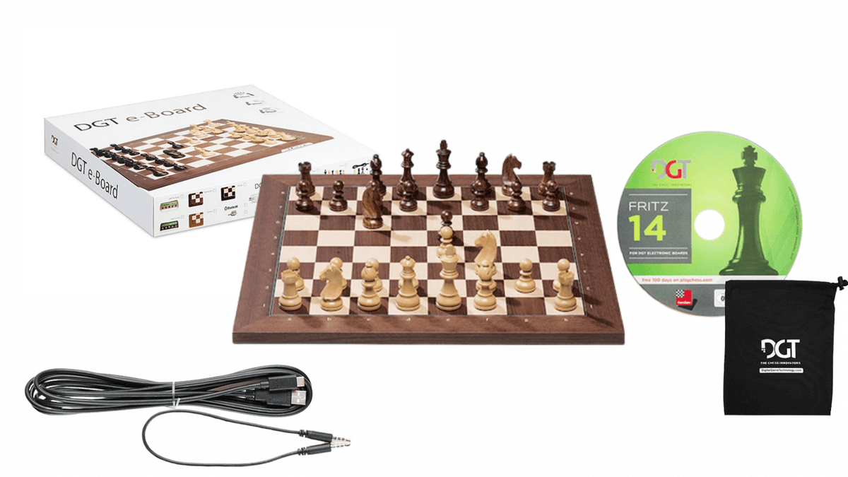 Échiquier Électronique <br>DGT E-board en Bois de Rose (USB)