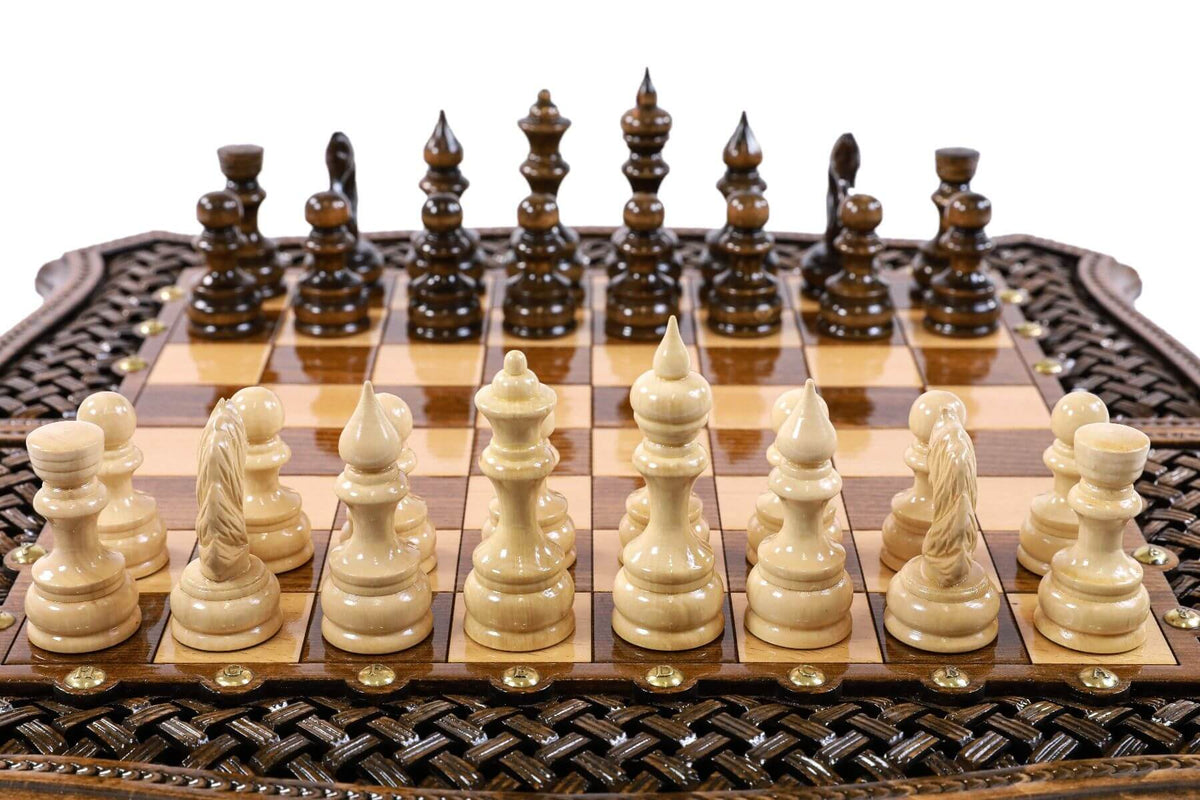 coffret echecs et jeu backgammon cavalier