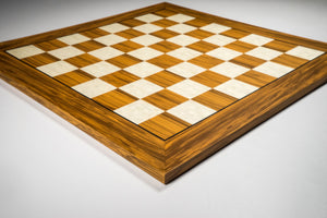Échiquier en Bois d'Olivier <br>Style Indien