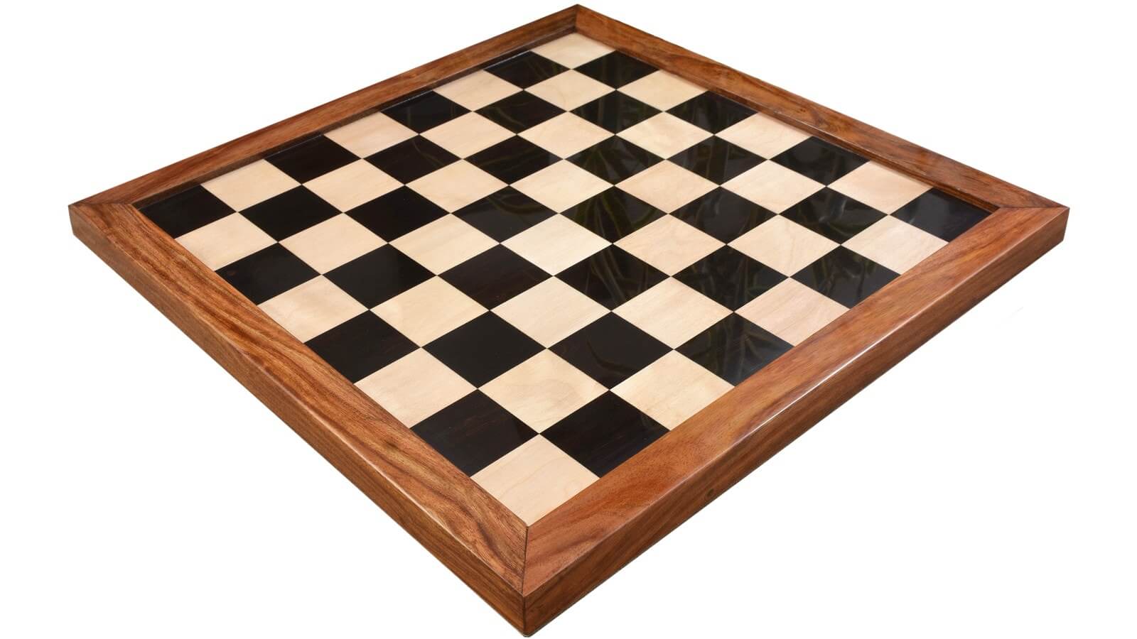 Echiquier Noir et Blanc en Bois d'Ebène