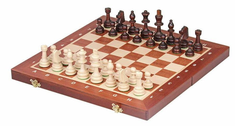 Jeu d'Échecs en Bois Pliable avec Rangement - Élégance et Mobilité Jeu d'Échecs en Bois Pliable avec Rangement - Élégance et Mobilité