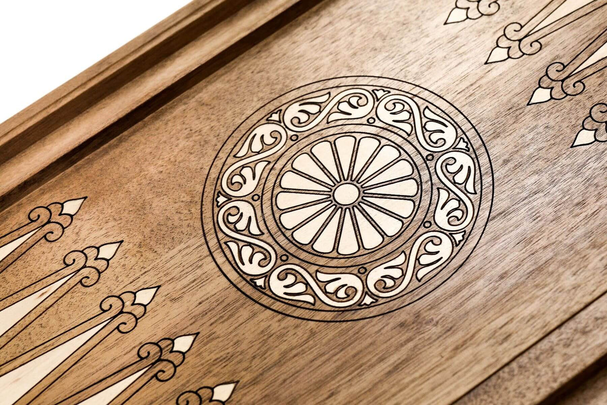 Grand Backgammon en Bois Motifs Arméniens