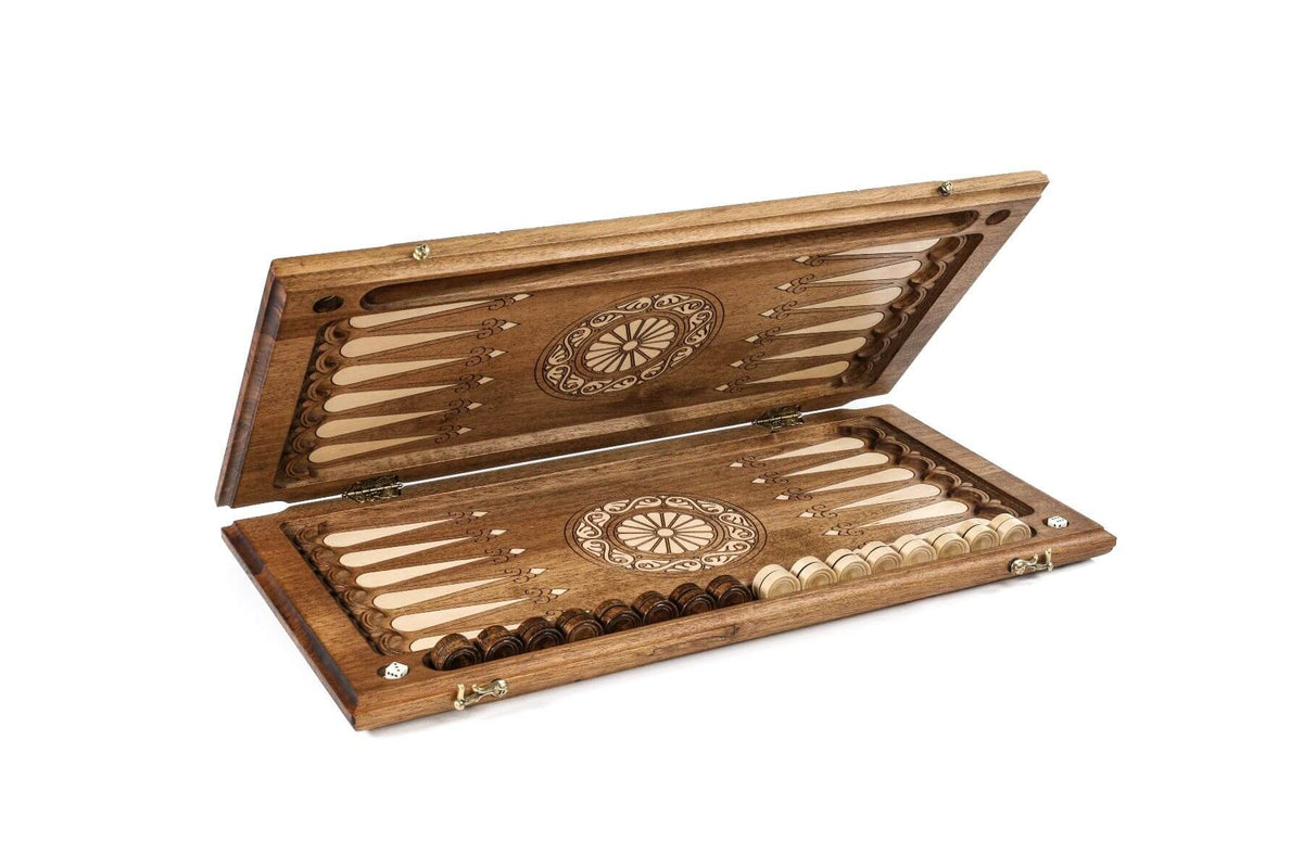 Grand Backgammon en Bois Pliable