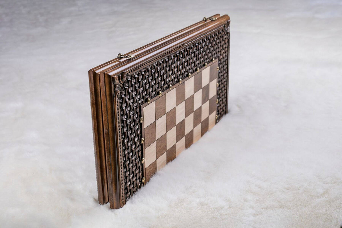 Grand Échiquier en Bois Cavalier