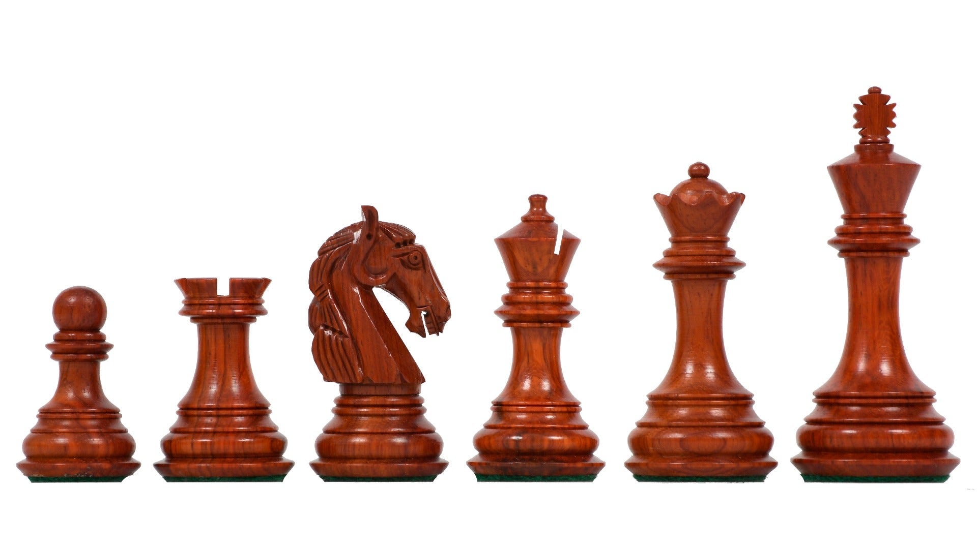 Grandes Pièces d'échecs Sculptées <br>en Bois de Rose