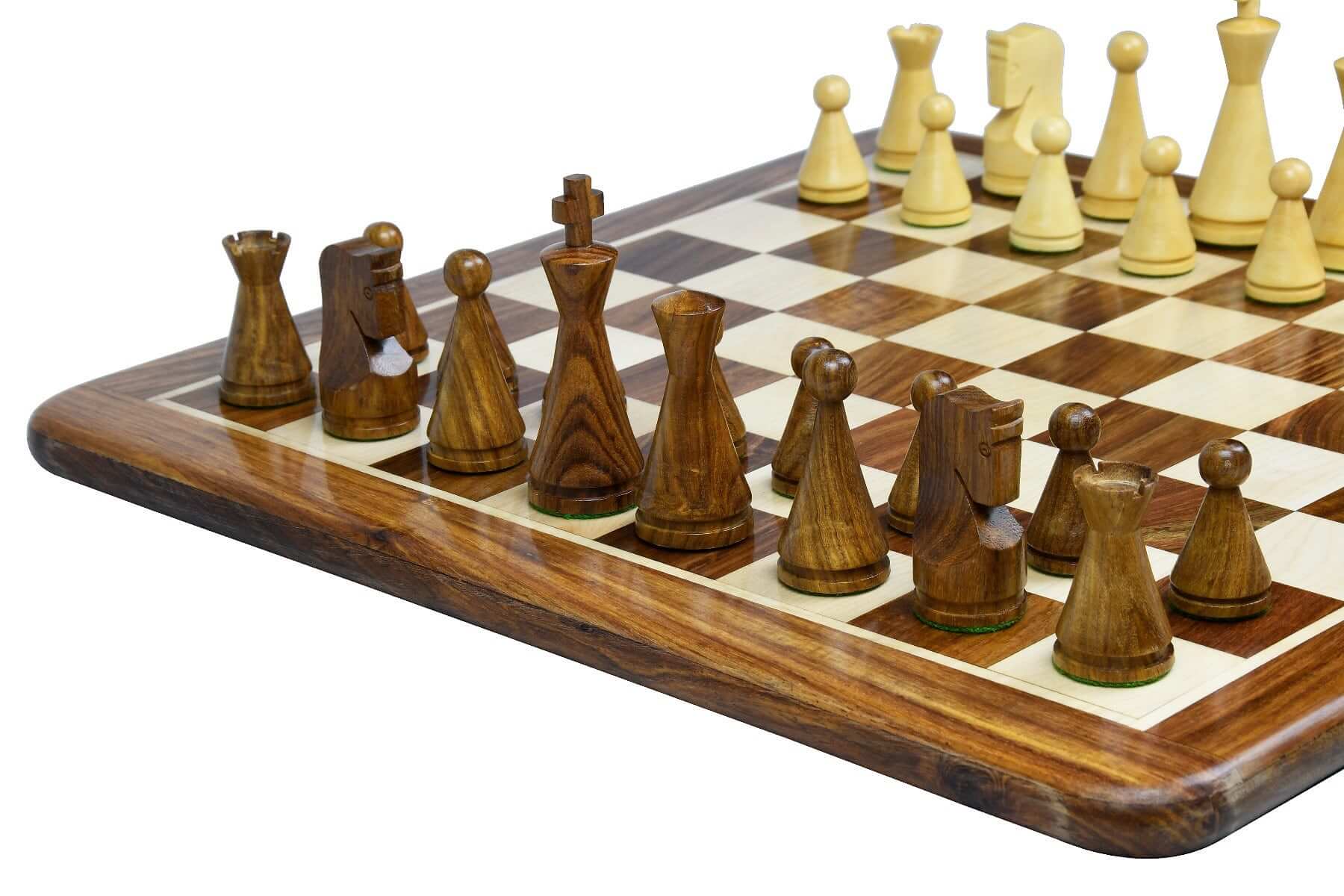 Jeu d'Échecs en Bois Sculpté Artisanat