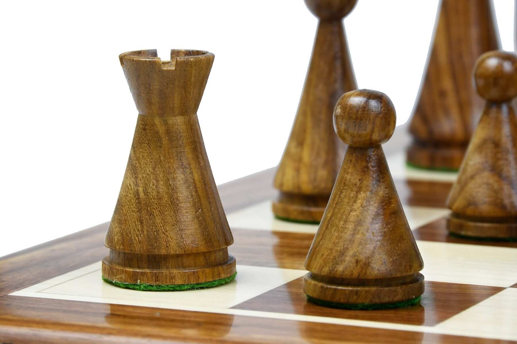 Jeu d'Échecs en Bois Sculpté Tour